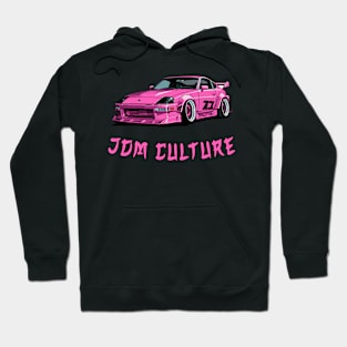 Pink Japanese Race Vintage Automotive 90's Jdm Culture Hoodie